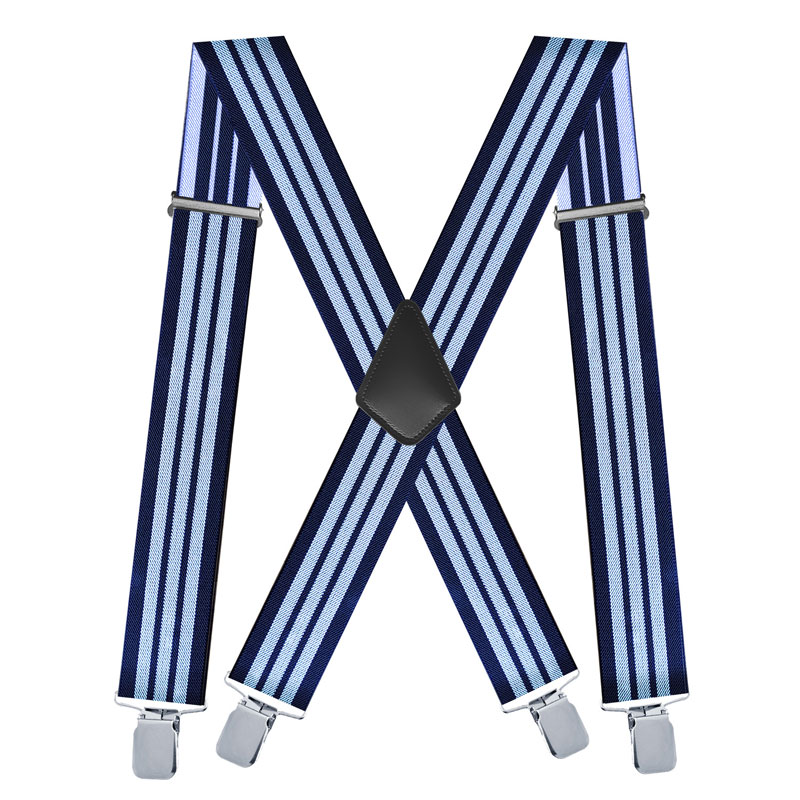 Suspenders Clip Men - Bretelles pour hommes à rayures X