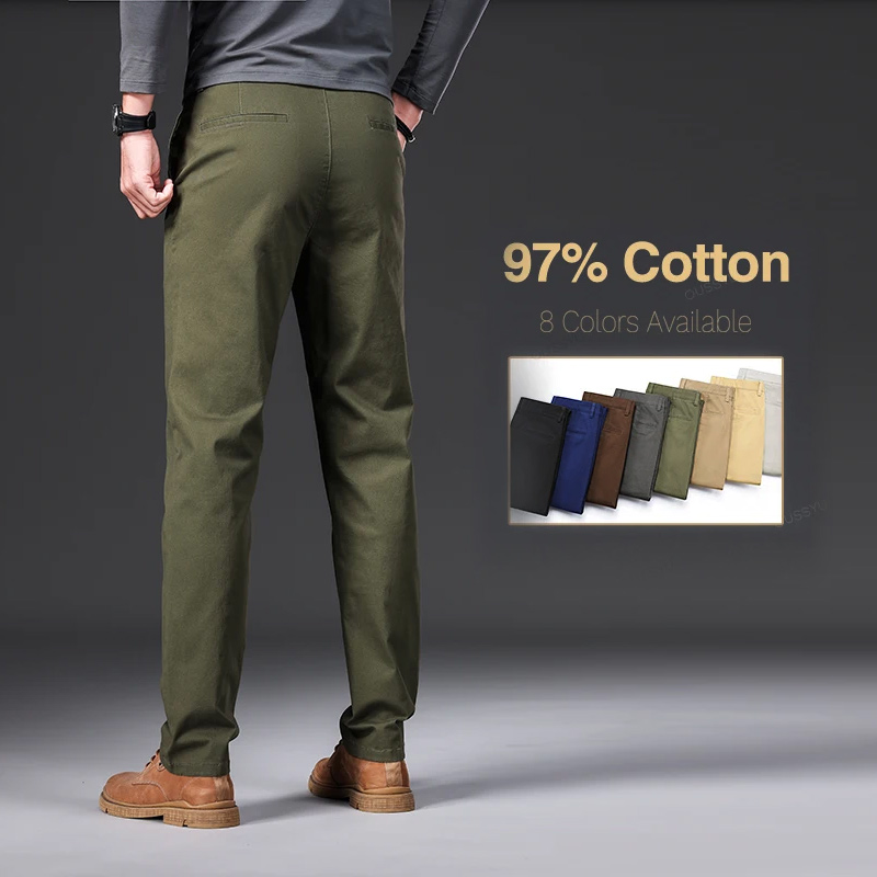Chino Pants Men - Pantalon Chino Homme Décontracté de Qualité