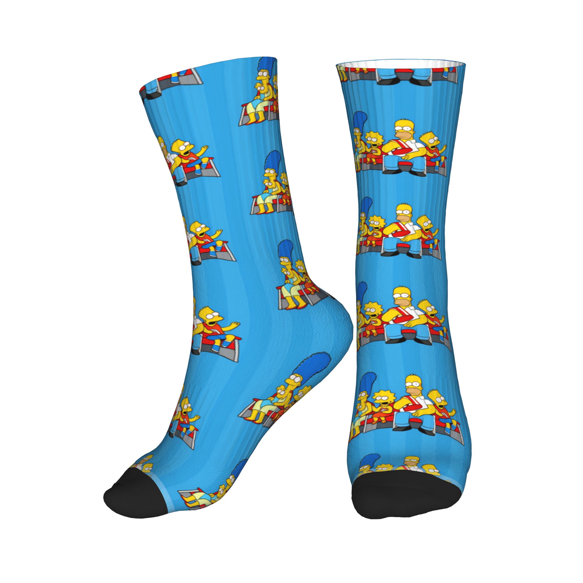 Men'S Fashion Youtube - Chaussettes amusantes à motif répétitif S-Simpsons