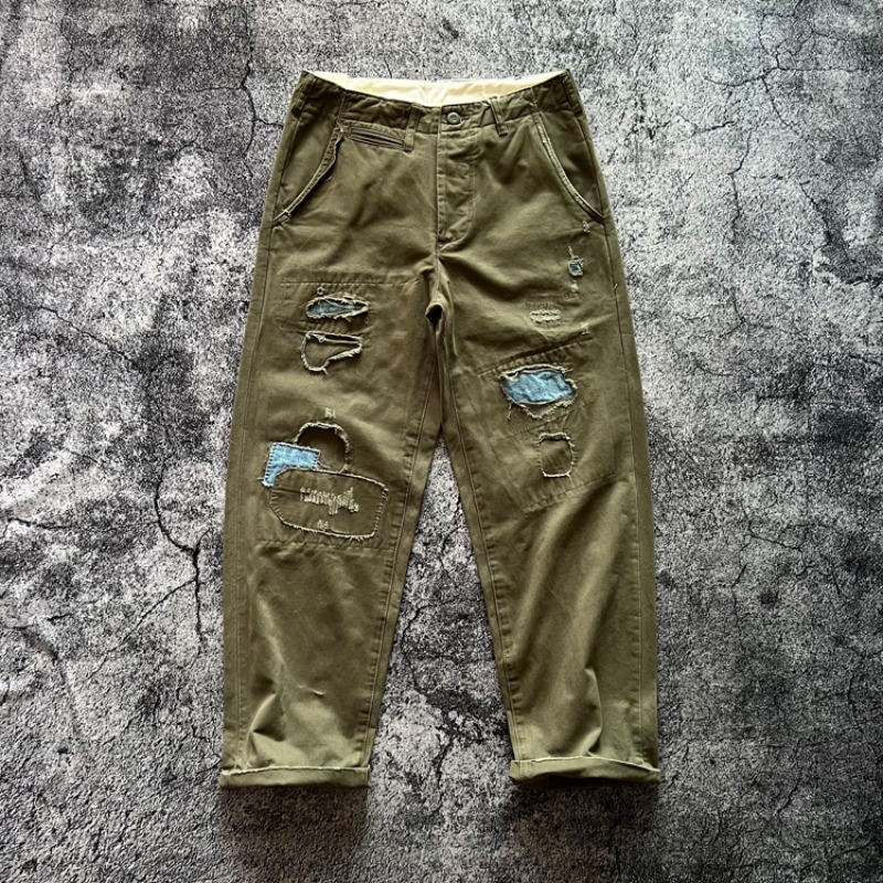 Chino Pants Men - Amekaji japon Vintage poids lourd 100%