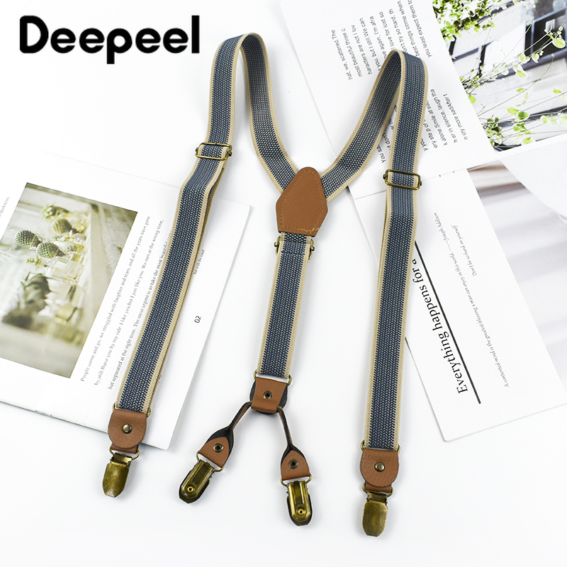 Suspenders Clip Men - Deepeel – bretelles rétro pour hommes,