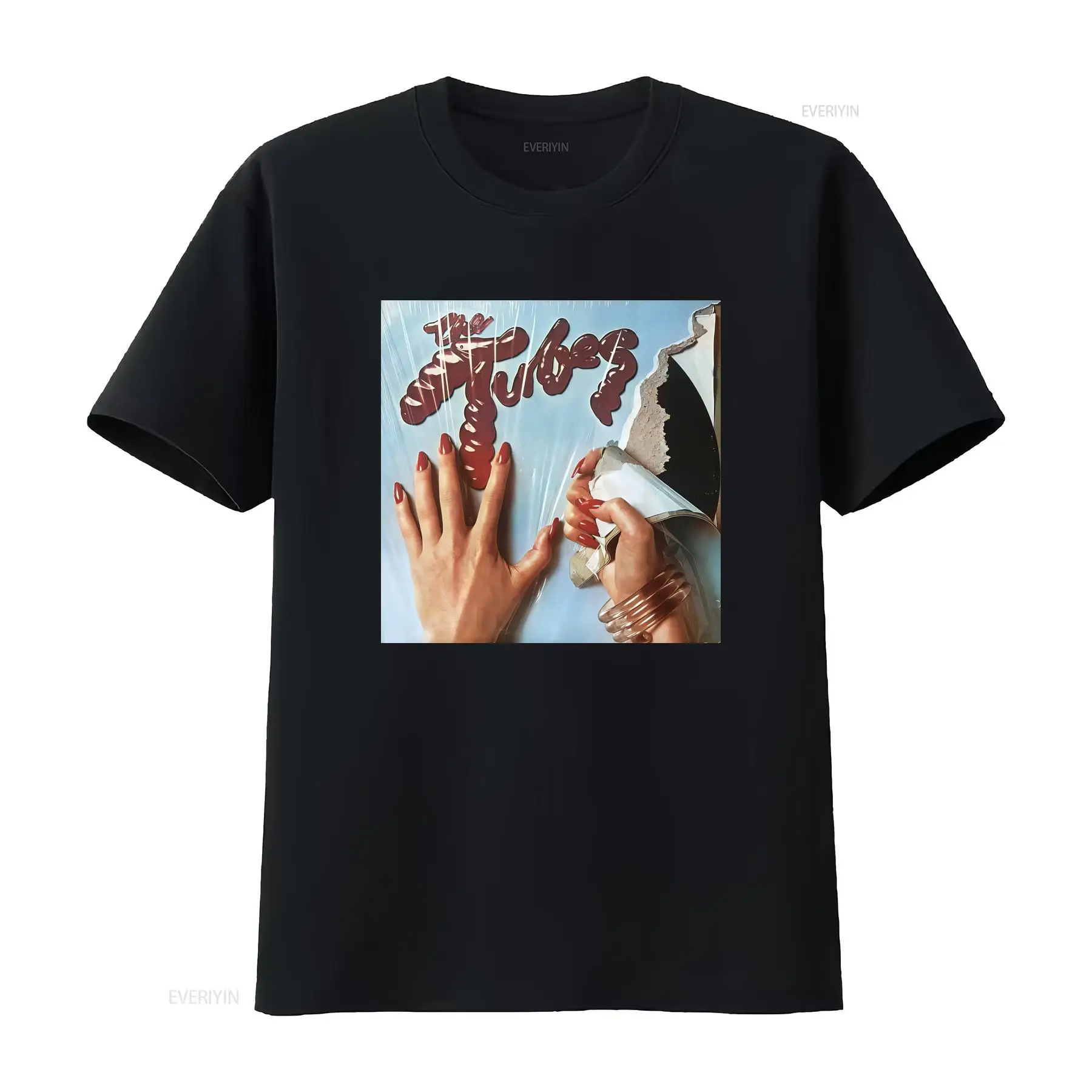 Men'S Fashion Youtube - T-shirt noir avec graphisme vintage The