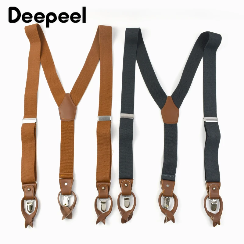 Suspenders Clip Men - Deepeel 3.5*125 cm hommes adultes bretelles