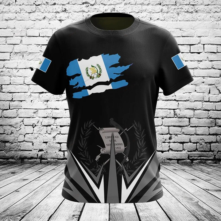 Men'S Fashion Guatemala - T-shirts graphiques décontractés d'été avec drapeau