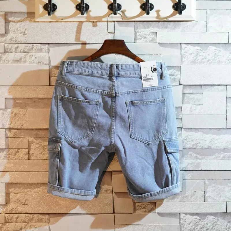 Men Fashion Jeans - Jean court droit ample pour hommes,