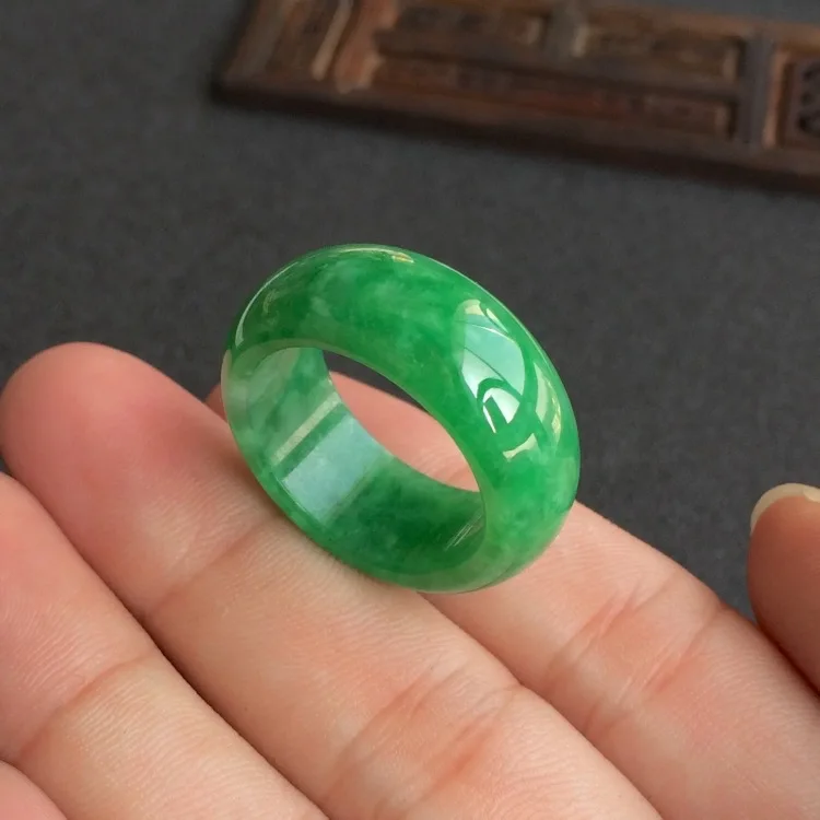 Men'S Fashion Rings - Bague de diversification verte naturelle pour