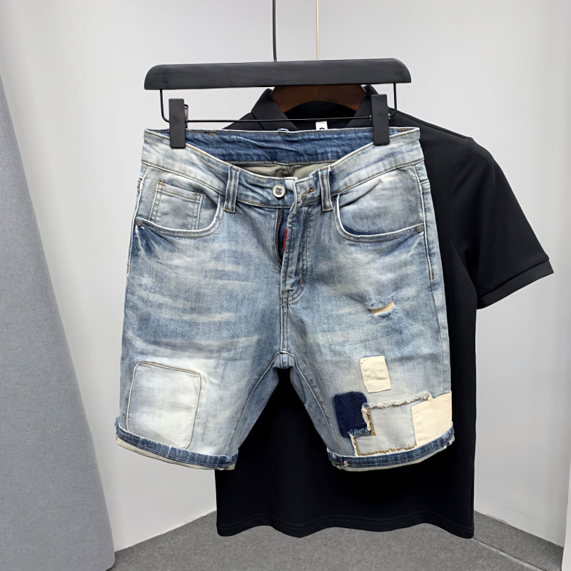 Men Fashion Jeans - Short en jean droit pour homme,