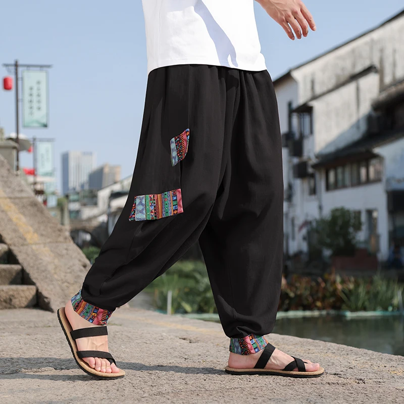Chino Pants Men - Pantalon large rétro pour homme style