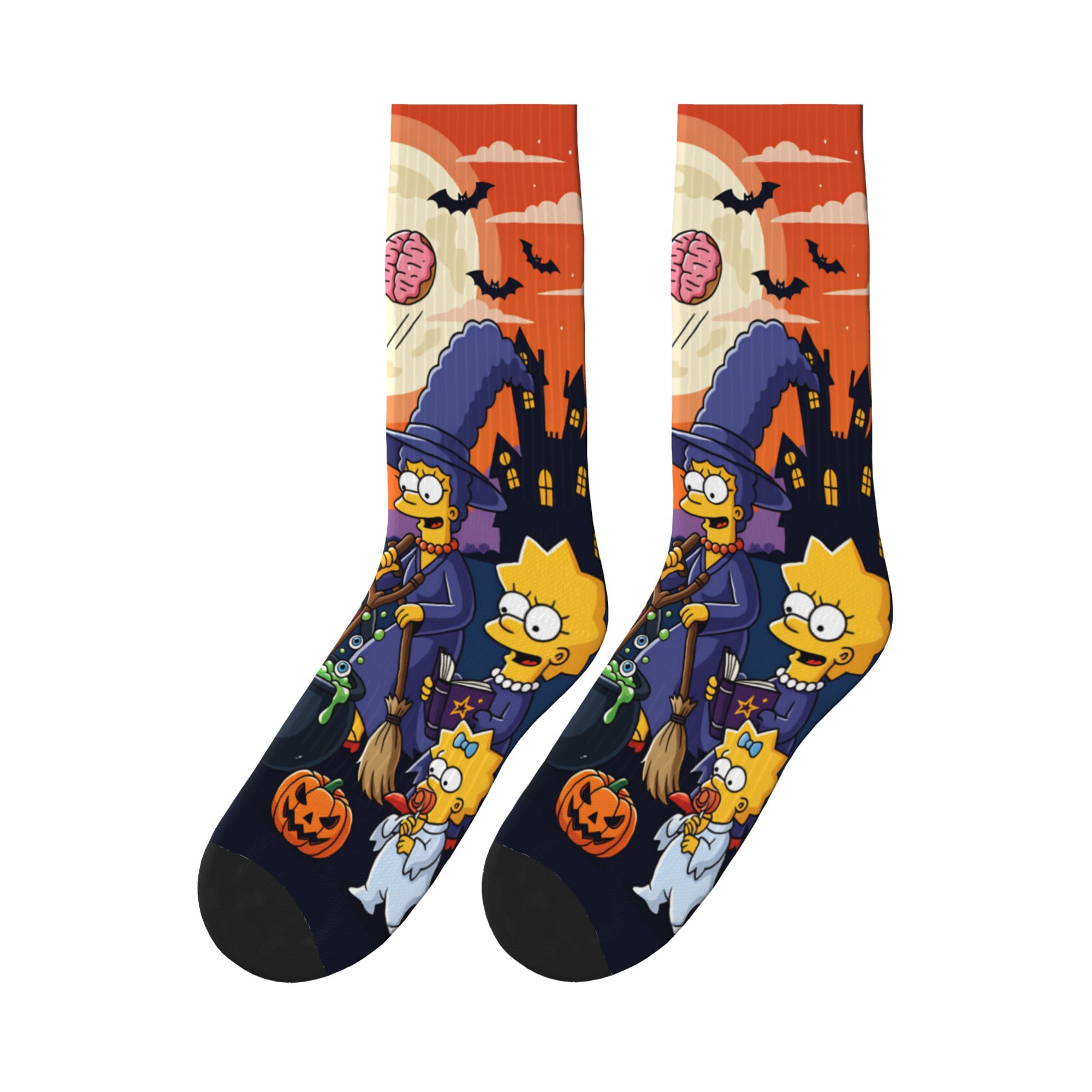 Men'S Fashion Youtube - Chaussettes pour hommes S-Simpsons Halloween Witch's