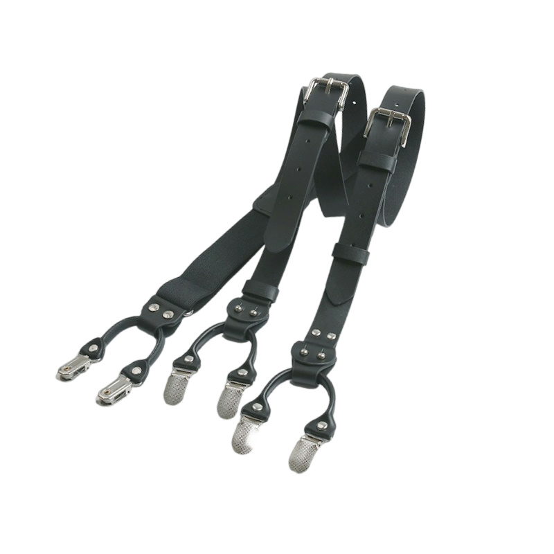 Bretelles élastiques en cuir p - Suspenders Clip Men avis et prix