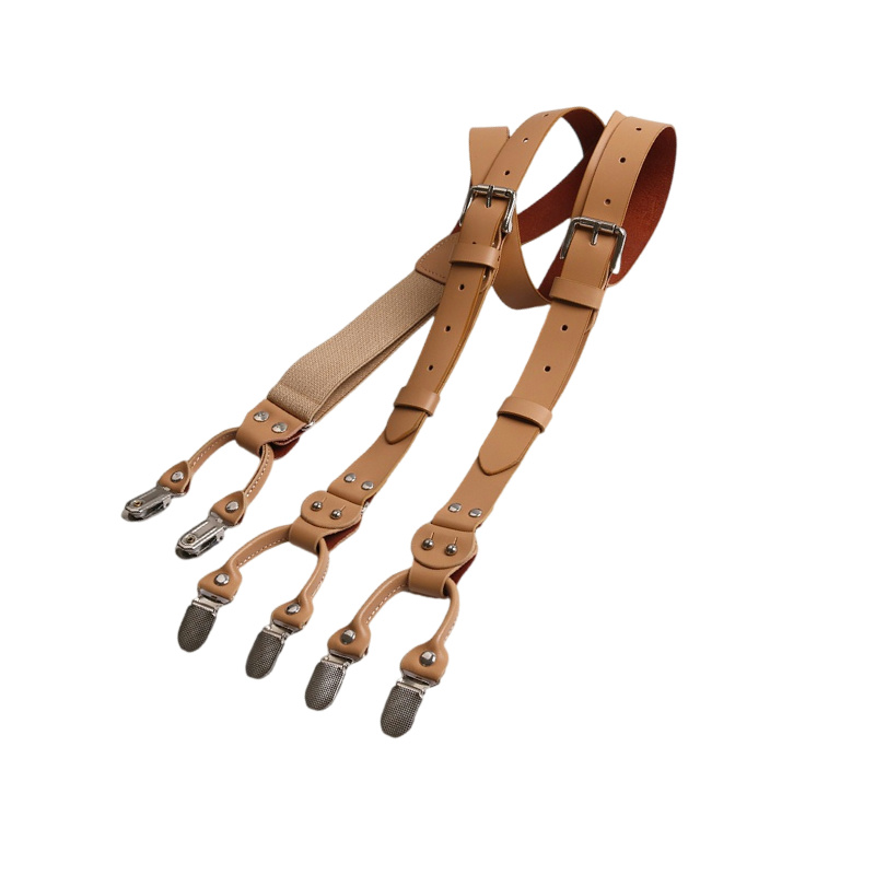 Bretelles élastiques en cuir p - Suspenders Clip Men avis et prix
