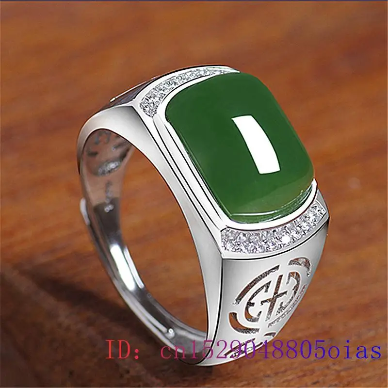Bague en Jade vert pour hommes - Men'S Fashion Rings avis et prix