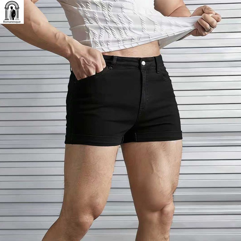 Shorts en jean blanc slim sexy - Men Fashion Jeans avis et prix