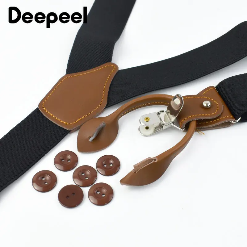 Deepeel 3.5*125 cm hommes adul - Suspenders Clip Men avis et prix