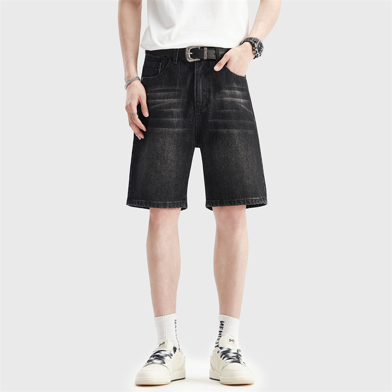 Shorts en jean noir fin pour h - Men Fashion Jeans avis et prix
