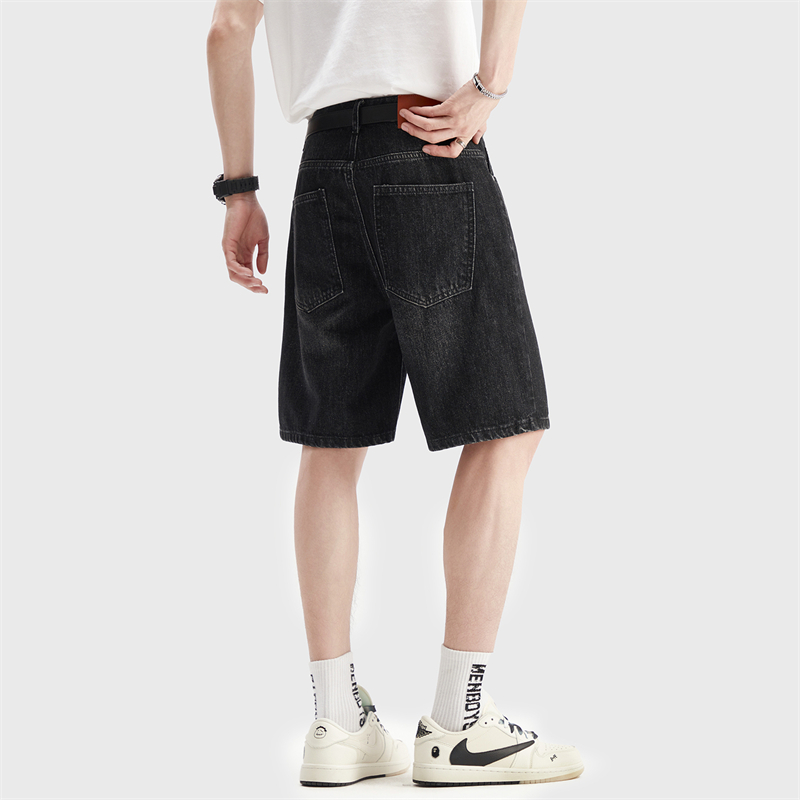 Shorts en jean noir fin pour h - Men Fashion Jeans avis et prix