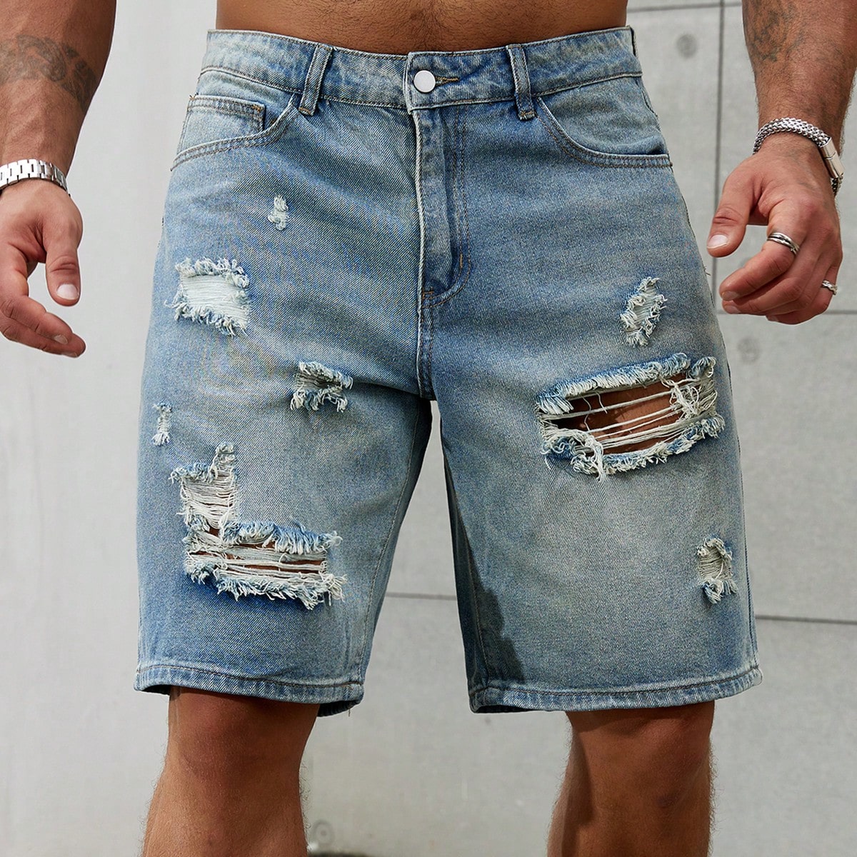 Short en jean déchiré pour hom - Men Fashion Jeans avis et prix
