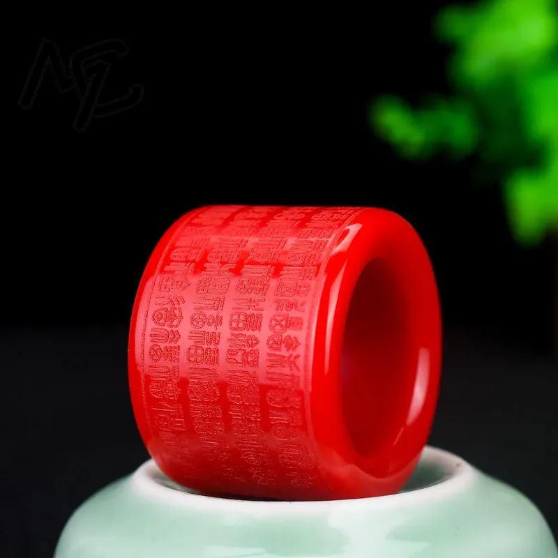 Bague en Jade rouge naturel, a - Men'S Fashion Rings avis et prix