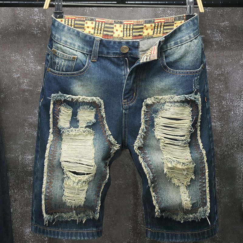 Nouveau short en jean déchiré  - Men Fashion Jeans avis et prix
