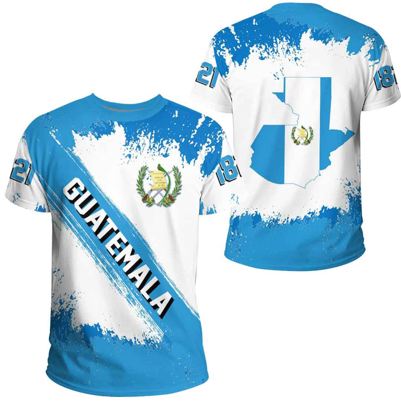 T-shirt imprimé en 3D de carte - Men'S Fashion Guatemala avis et prix
