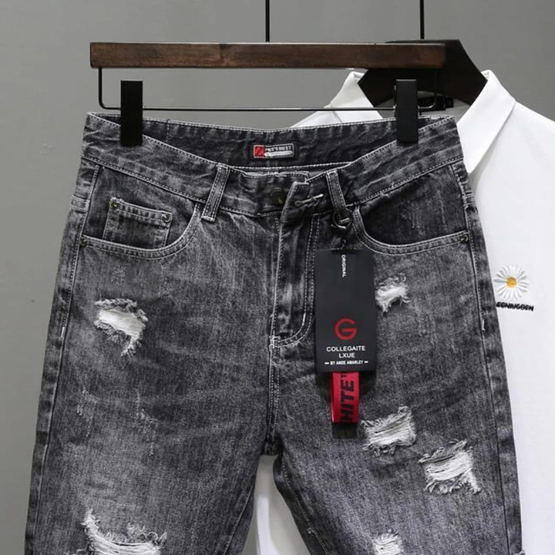 Short en jean déchiré extensib - Men Fashion Jeans avis et prix