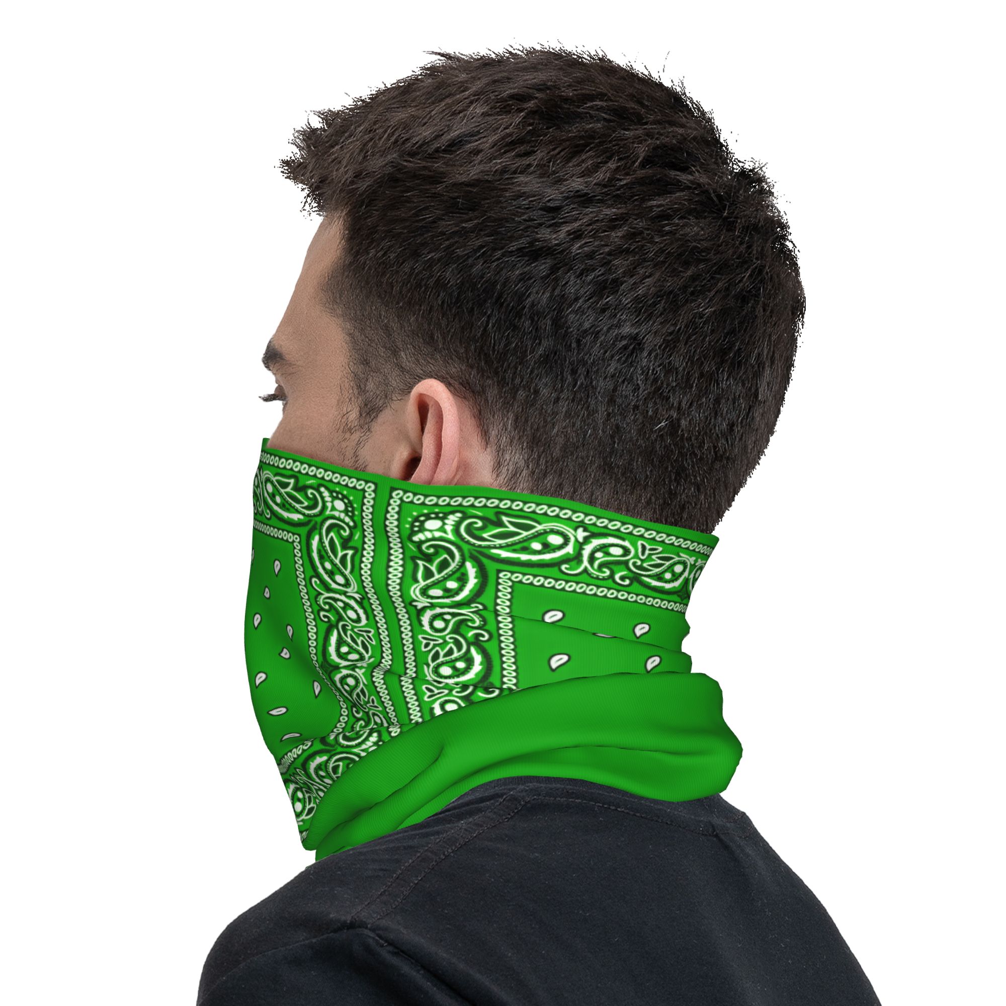 Bandana vert, masque de cyclis - Men'S Fashion Rings avis et prix